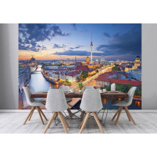 Eine Fototapete von Berlin mit einer Stadtansicht für die Küche.