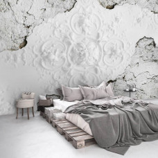 Eine Fototapete mit einem modernen industriellen Betonmuster für das Wohn- und Schlafzimmer.