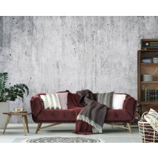 Fototapete einer Betonwand im industriellen Stil für das Wohnzimmer.