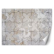 Fotobehang met betonlook van een oude muur in beige tinten