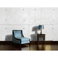 Fototapete im Industriestil mit einer Betonwand für das Wohnzimmer und den Wohnraum.