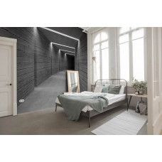 Fototapete im Kinderzimmer mit einem spannenden 3D-Effekt eines Betontunnels für ein abenteuerliches Raumgefühl.