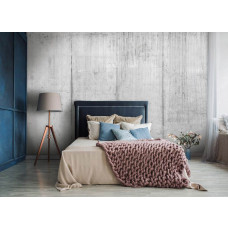 Eine Fototapete mit Betonplatten im Industriedesign, ideal für ein stilvolles Schlafzimmer.