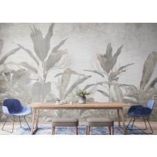 Inspirierendes Fototapete von einem botanischen Dschungel in einem Büro, fördert Kreativität und Fokus mit einem Hauch tropischer Energie.