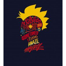 Fototapete Captain Marvel rettet die Welt, starke Heldenszene.