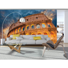 Eine Fototapete des Kolosseums in Rom, Italien für das Wohnzimmer.