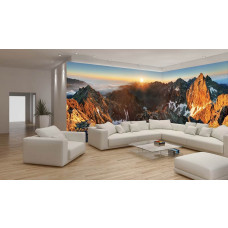 Eine Fototapete des Rysy-Gebirges in der Tatra, gelegen in der Slowakei und in Polen.