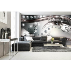 Eine Fototapete mit schimmernden Diamanten in einem abstrakten Muster.