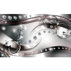 Diamanten und Abstraktion, dargestellt auf einer luxuriösen Fototapete für einen eleganten Raum.