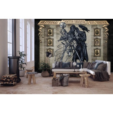 A Doctor Obsidius Soul Obscura Fototapete mit Totenköpfen und Skelettfotograf für Wohnzimmer.