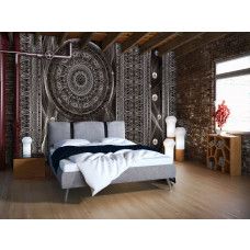 Eine Fototapete eines Traumfängers mit abstrakter Mandala-Kunst für das Schlafzimmer.