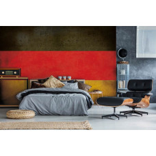 Fototapete Deutschlandflagge im Vintage-Stil mit Vliestapete im Schlafzimmer.