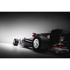 Fototapete eines dynamischen Formel-1-Autos in Aktion, perfekt für Rennsportfans.