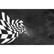 Fototapete eines Zielflaggen-Spektakels, mit einem spannenden Rennsport-Thema.