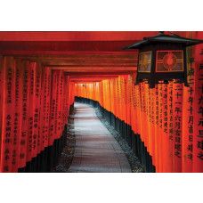 Fototapete mit einem 3D-Korridor in China, detailliert und realistisch.