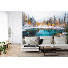 Ein Fototapete mit einer beeindruckenden Landschaft des Geisersees in Russland, perfekt