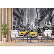 Eine Fototapete von gelben Taxis am Times Square in New York, Manhattan für das Wohnzimmer.