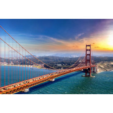 Fototapete mit der Golden Gate Bridge in San Francisco, ein ikonisches Bild der Stadt...