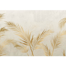 Fototapete mit Blattgold auf Beton, mit einem modernen und künstlerischen Gefühl.