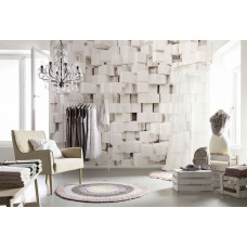 Eine Fototapete mit abstrakten Steinen in verschiedenen Grautönen, die ein Gefühl von Ausgeglichenheit und Ruhe schaffen. Dieses Design passt perfekt in ein modernes Wohnzimmer und bringt ein beruhigendes Element.