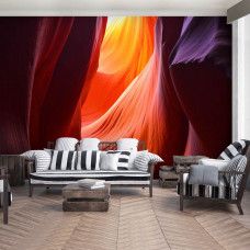 Fototapete mit einer Höhle mit 3D-Effekt für Wohnzimmer.