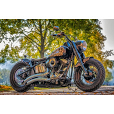 Fototapete eines Harley Davidson Motorrads, kraftvoll und stilvoll.