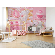 Eine Fototapete mit 'It's a girl' für das Babyzimmer.