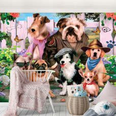 Fototapete Hundekarneval | Lustige Tiere