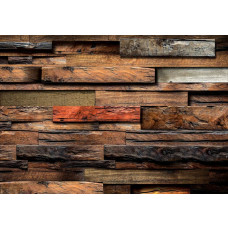 Fototapete Holzstreifen mit 3D-Effekt, rustikale Planken.