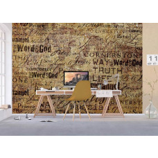 Eine Fototapete mit einer inspirierenden Leinwand Glauben in einem Büro.