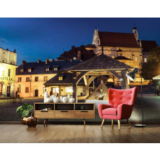 Eine Fototapete der Stadt Kazimierz Dolny in Polen, geeignet für das Wohnzimmer.