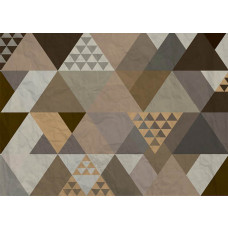 Fototapete klassische Dreiecke, minimalistisches Design mit geometrischen Formen in dezenten Farben, das dem Raum eine edle Schlichtheit verleiht.