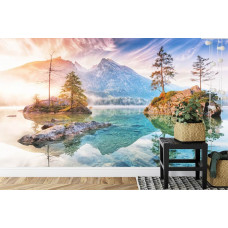 Ein stimmungsvolles Bild eines Seelandes bei Ramsau, ideal für eine Küche.