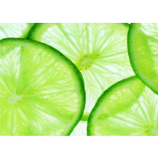 Eine Fototapete mit Limettenscheiben, die jedem Raum eine tropische und frische Atmosphäre verleiht.