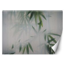 Fotobehang met loofgroene mistige natuur in zachte tinten