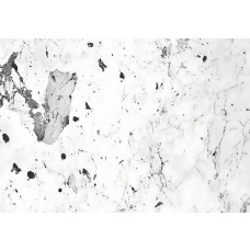 Fotobehang met een luxe witte marmerlook en fijne grijze aders voor een elegante uitstraling.