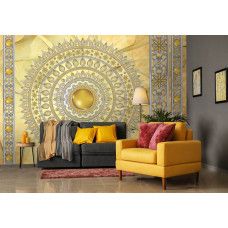 Mandala-Fototapete in Gold