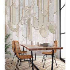 Eine moderne Marmor-Fototapete mit abstrakten Mustern, geeignet für eine Küche.