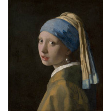 Fototapete des Gemäldes Girl with a Pearl Earring, ikonisch und zeitlos.