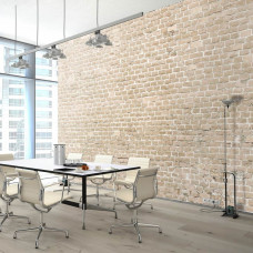 Eine Fototapete mit Ziegelmauerwerk im Industriedesign, geeignet für einen Geschäftsraum.