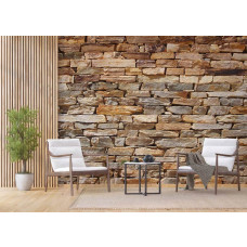 Eine moderne Fototapete mit einer Steinwand in Grautönen, ideal für einen Business-Look in einem Unternehmensbereich.