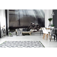 Fototapete mit Motorrad für das Wohnzimmer.