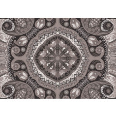 Schwarz-weißes Mzaļek-Muster, abstrakte Fototapete für einen modernen und minimalistischen Raum.