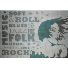 Fototapete mit einer Musiktafel, perfekt für Musikliebhaber.