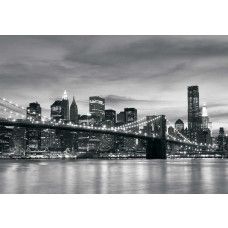 New York Bridge Fototapete, mit einem urbanen und modernen Stadtbild einer ikonischen Brücke in den USA.