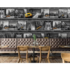 Fototapete von New Yorker Ikonen, wie der Freiheitsstatue, für das Gastgewerbe.