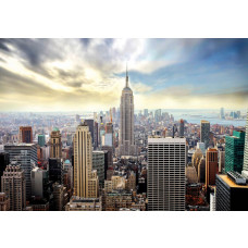 New Yorker Skyline, städtische Fototapete mit Wolkenkratzern und einem modernen Gefühl.