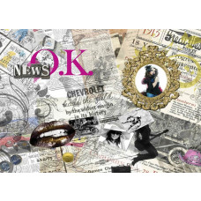 Eine Fototapete mit alten Zeitungen, mit einem Vintage-Stil, der einem Raum eine einzigartige Atmosphäre verleiht.