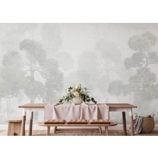 Ein stimmungsvolles Fototapete von einem Ostgarten in der Küche, fügt dem Raum eine harmonische und einladende Ausstrahlung hinzu.