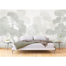 Fototapete von einem Ostgarten in einem Schlafzimmer, sorgt für eine ruhige und ausgewogene Atmosphäre mit einem exotischen Touch.